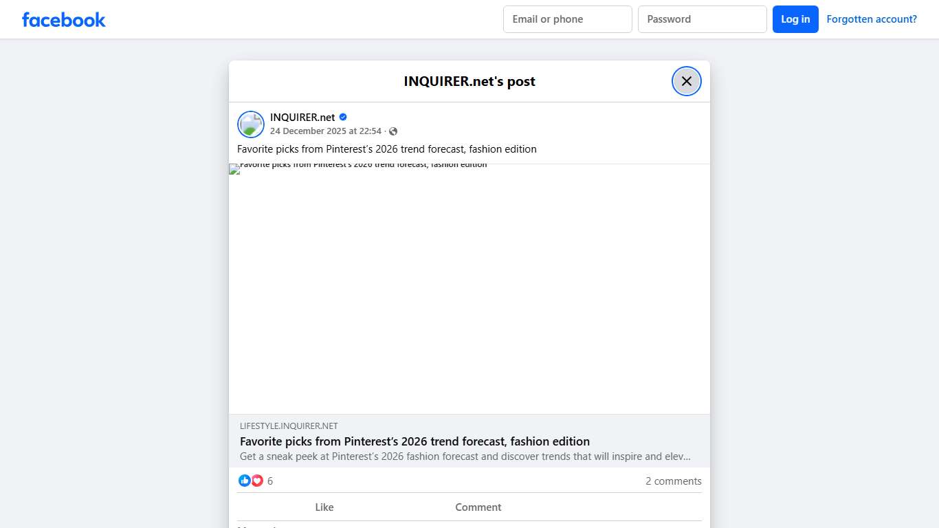 INQUIRER.net - Favorite picks from Pinterest’s 2026 trend... | Facebook